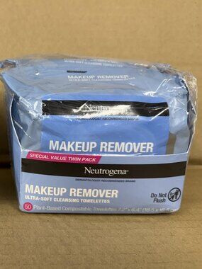 Neutrogena Makeup Remover Cleansing Wipes 25 Ct Case + 2 Pack Refills 25 Ct each